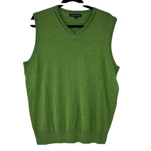 Britches Men's Vibrant Green V-Neck Knit Vest
